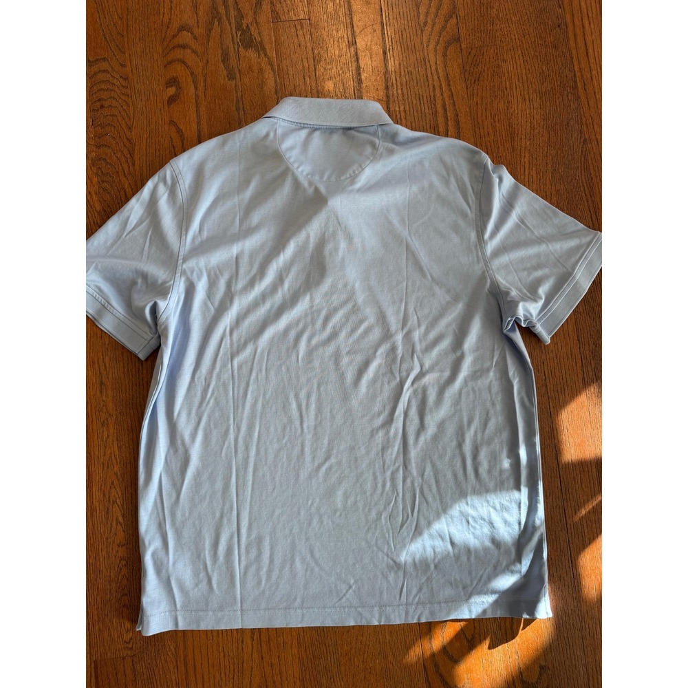 UNTUCKit Damaschino Mens XL Light Blue Cotton Short Sleeve Polo Shirt 35510 - Picture 9 of 10